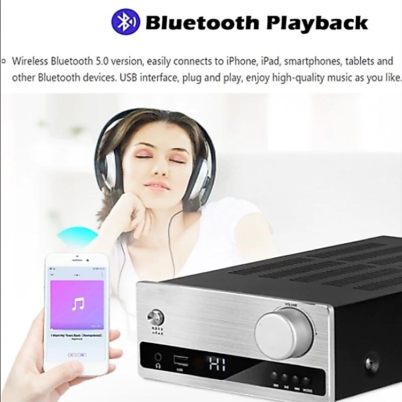 Audiophile Power Amplifier Bluetooth 5.0 192K/32BIT Lossless Digital HIFI Amplifier BD3490FV Digital