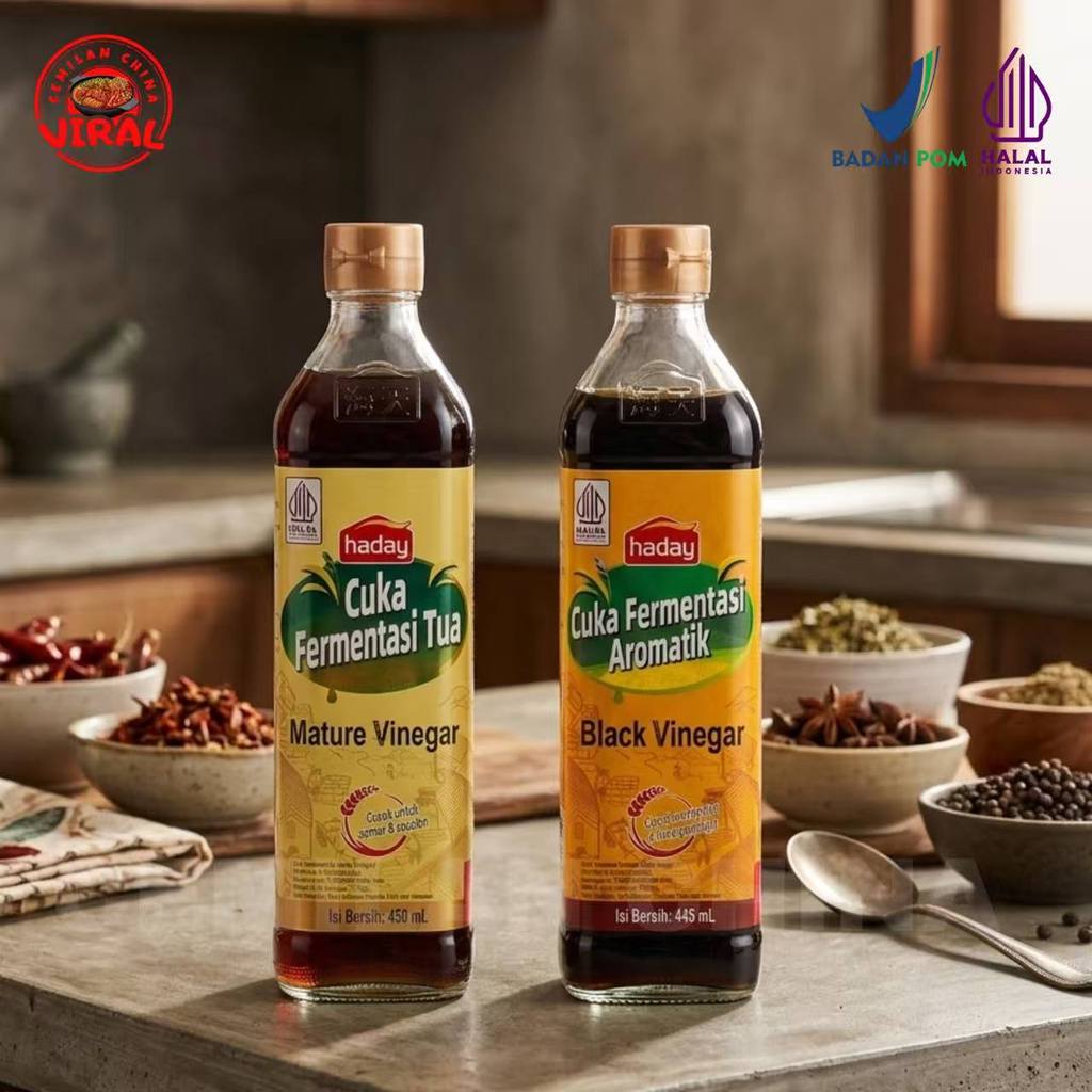[HALAL][BPOM] haday cuka hitam/ black vinegar/ vinegar/ cuka/ cuka makan/cuka hitam/450ml