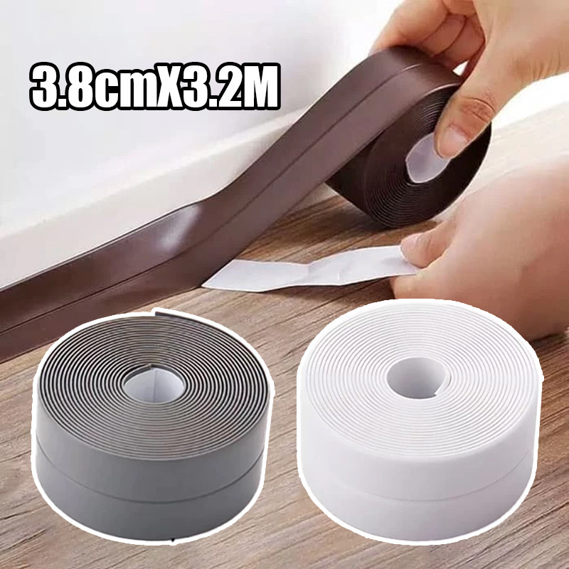 Tape Perekat Lakban / 3.2m / Anti Jamur – Cocok Untuk Wastafel Dapur & Kamar Mandi / Stiker / Kerami