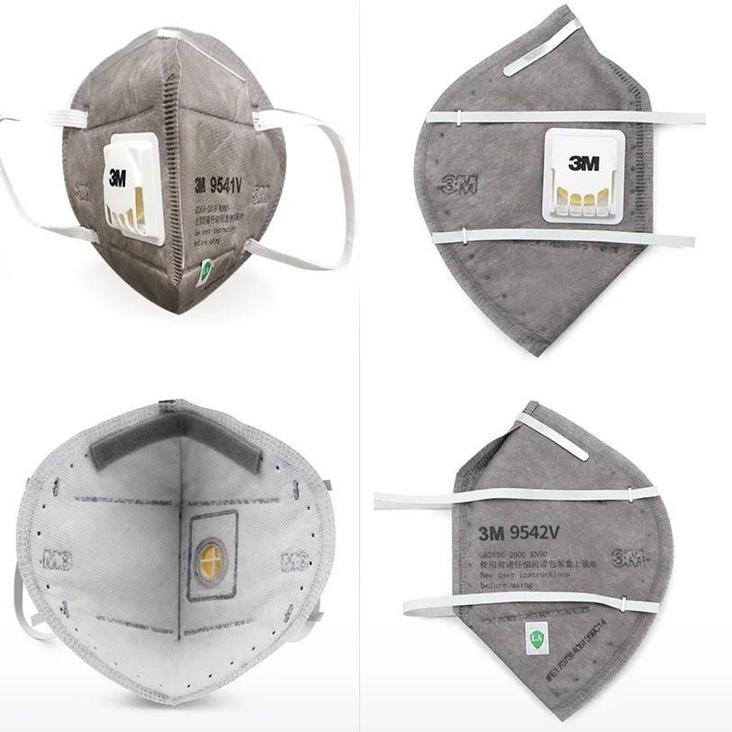 3M KN95 Mask 9541V9542V Reusable Approved Mascarilla Valve Organic Gas Safety Invidual Package Face 