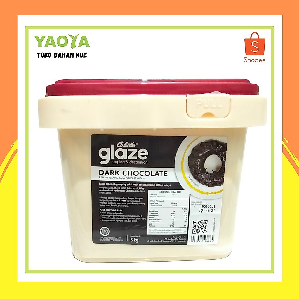 COLATTA GLAZE 5KG DARK CHOCOLATE