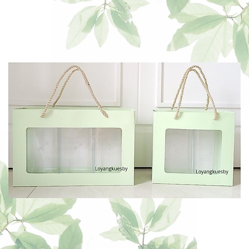 10 PC Box Kue Kering SLIDING/ Box Lebaran Sliding 2 3 Toples Persegi panjang