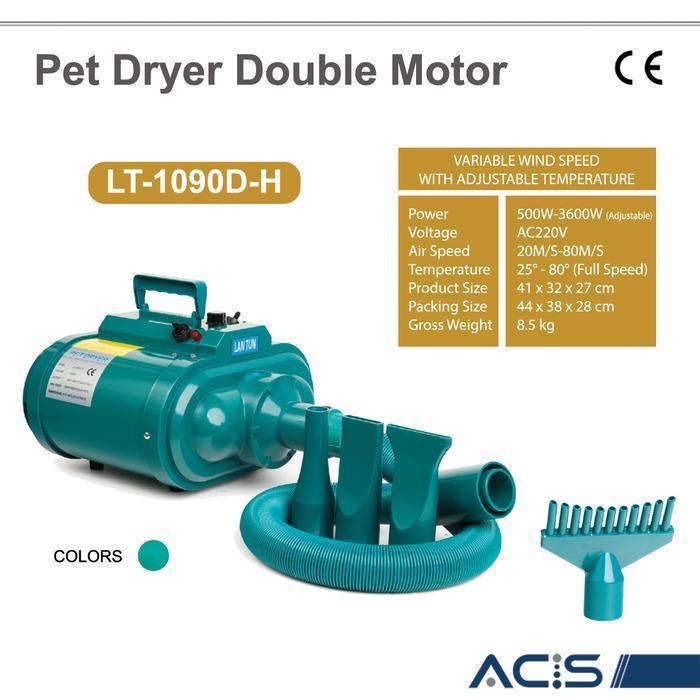 [MYHAPPYSHOP] Pet Dryer Double Motor LT-1090D-H