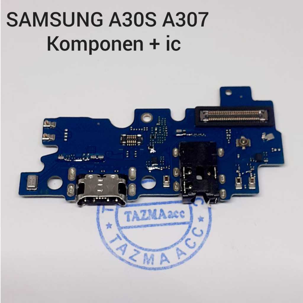 Plus ic + Samsung A30S A307F Ori Flexible Charger + ic Flexibel Fleksibel Conektor Konektor Cas Char