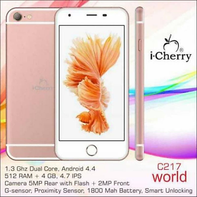HP Android Termurah! iCherry C217 Ram 512Mb/4Gb, Dual Core, Dual Kamera 5MP G.Sensor App WA Youtube