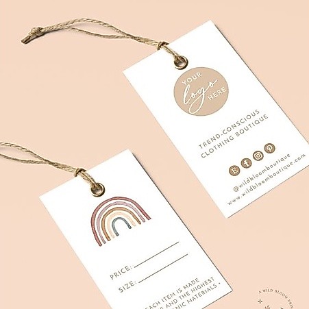 Label Tag / Hangtag / Hang Tag Baju / Price Tag / Barcode Aksesoris Baju / Thank You Card