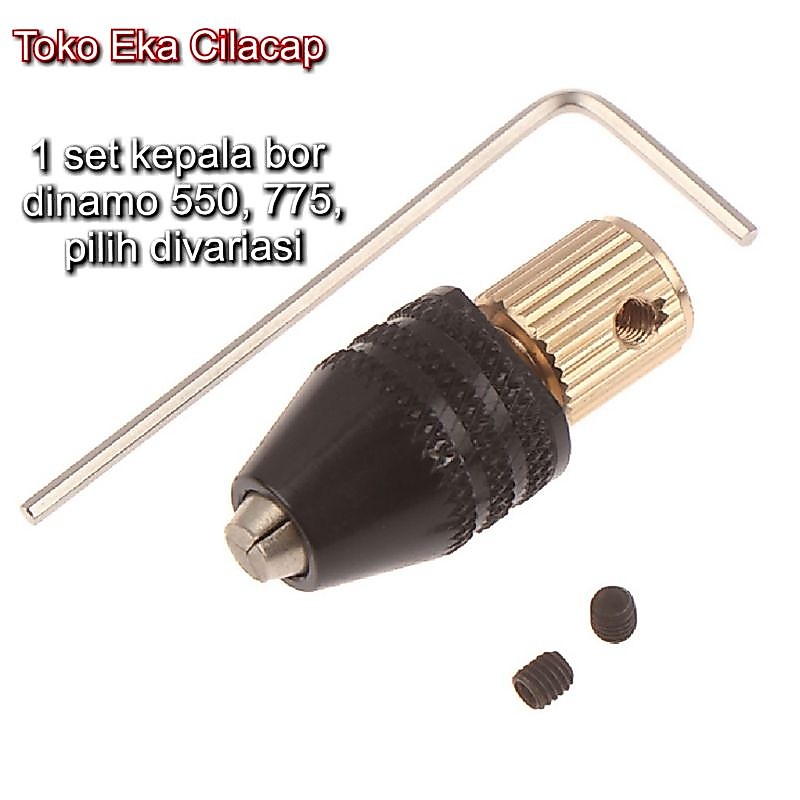 kepala bor chuck drill 1 set dinamo tamia 180 380 550 775 2mm 3mm 4mm 5mm