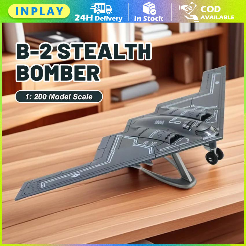 Diecast Pesawat Tempur B2 Spirit USA 1/200 / Miniatur Stealth Bomber Full Metal / Model Kit Snapfit 