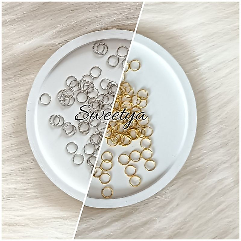Ring Bulat 6mm dan 4mm/Ring Besi aksesoris (10gr)