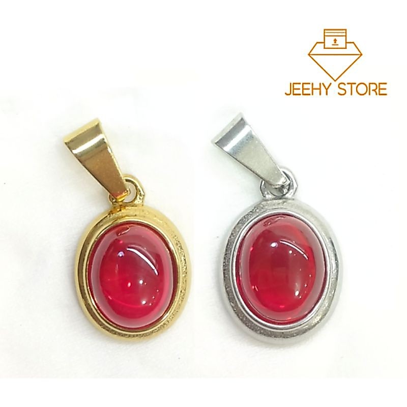 Liontin Batu Akik Merah Siam