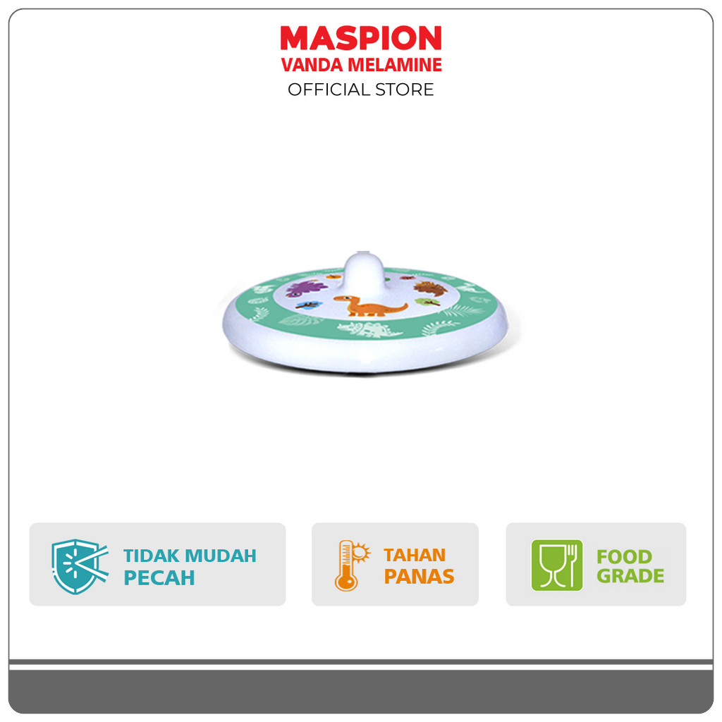 Maspion Vanda Melamin Tutup Gelas 3.5 inch Dino Kids