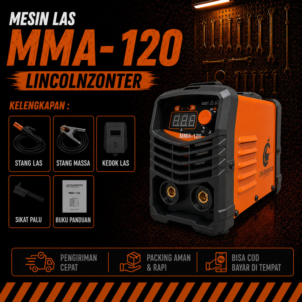 MESIN LAS MMA-120 ALAT LAS BESI MINI 450W TRAVO LAS
