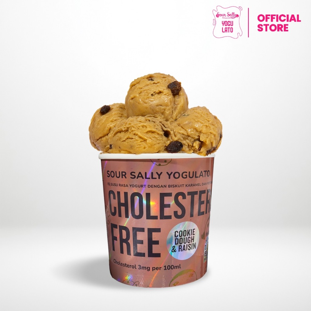 Kreasi|| Sour Sally Yogulato Cookie Dough & Raisin 330ml | Ice Cream Healthy Yogurt Diet Friendly Lo