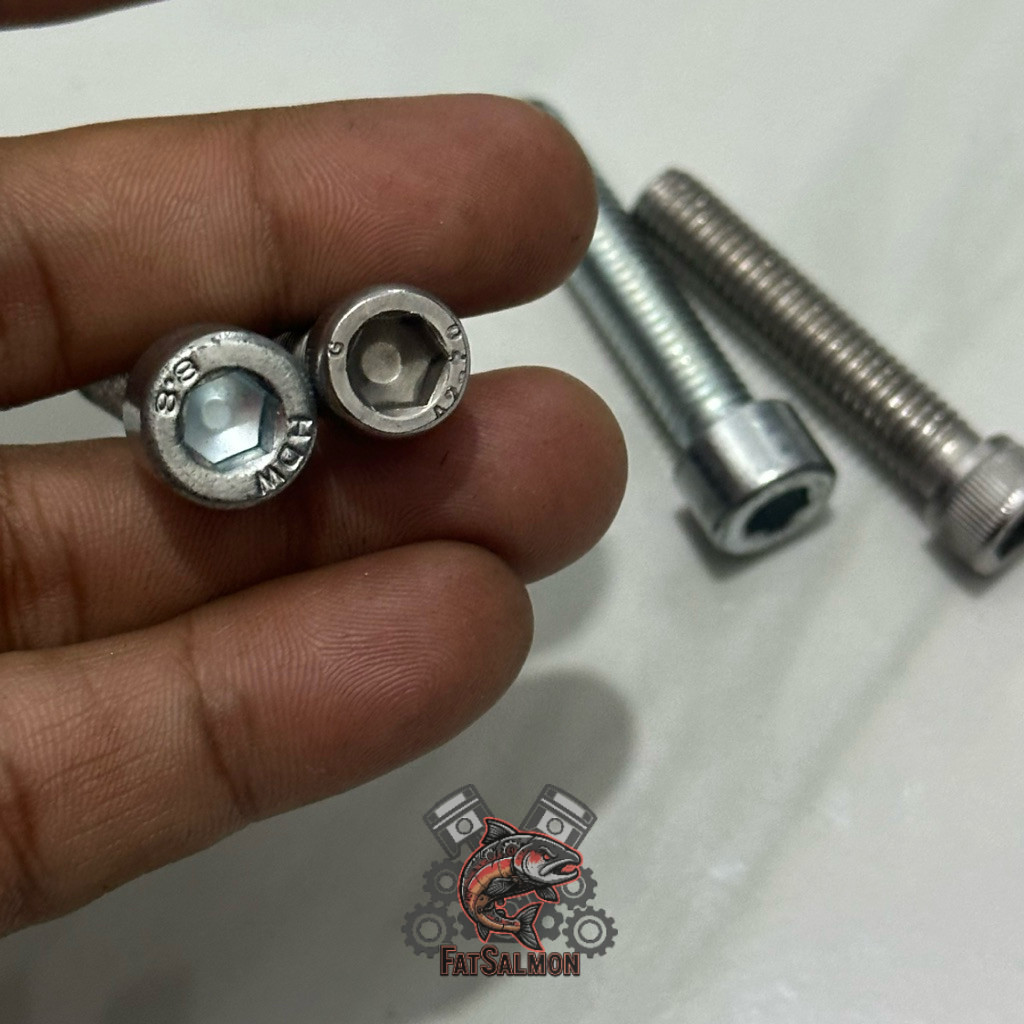 BAUT 12 KUNCI L PANJANG 4cm BOLT STENLIS BAJA ORIGINALTERLARIS