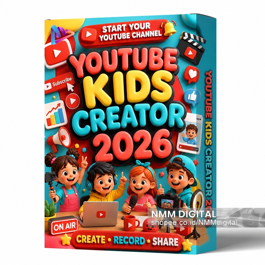 Cuan Instant YouTube Kids Creator 2026 - Template Video Canva & Branding Kit Konten Video Anak