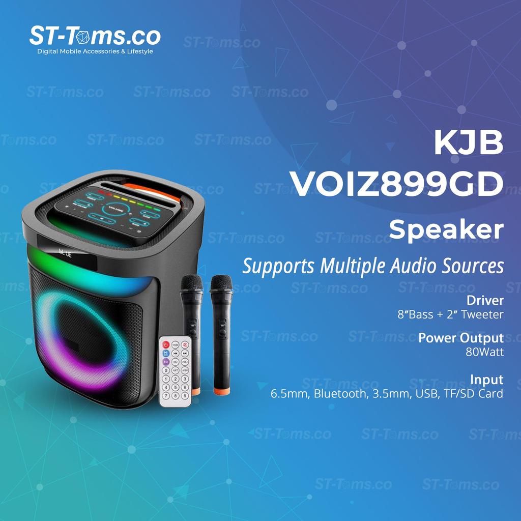 KJB Voiz 899GD / 899 GD Reguler Portable Bluetooth Speaker With Mic Wireless Party Speaker