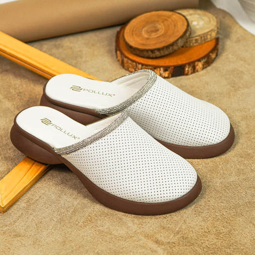 Pollux E-Wear WPOMO 12 - Sandal Wanita Bahan Kulit | Wedges Wanita | Sepatu Sandal Wanita