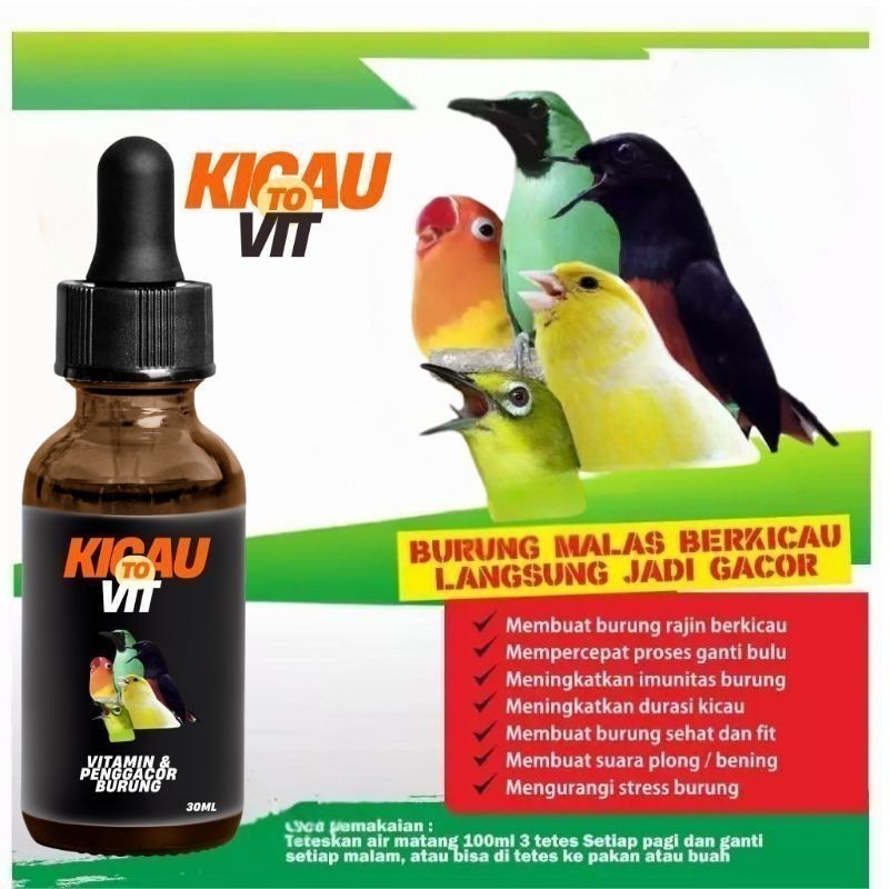 PER HUTANI Doping Burung - TERLARIS   (KICAUVIT) Vitamin Penggacor Burung Kacer Lovebird Kenari Mura
