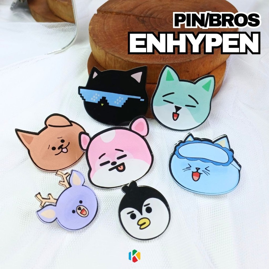 Pin Bros Enhypen - Pin Bros KPOP - KPOP Merch - Enhypen Merch - Unofficial Fanmade Merch