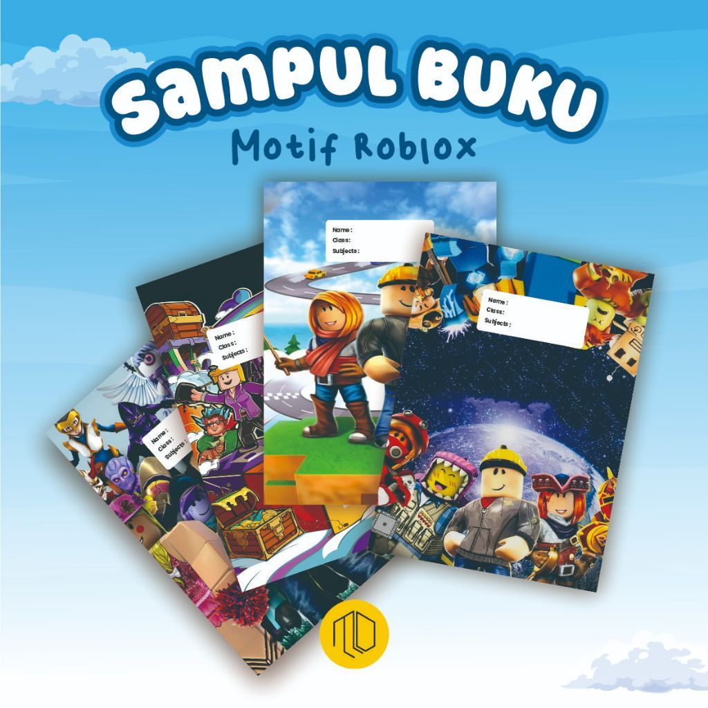 Sampul Buku Roblox Isi 10 PCS - Sampul Buku Tulis Gambar Roblox -  Sampul Buku Custom Sampul Buku Tu