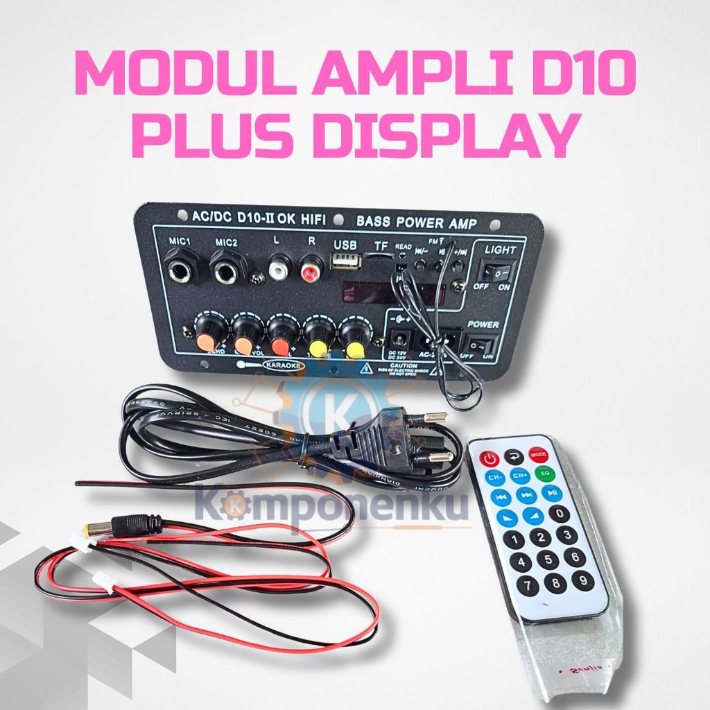 Modul Amplifier Digital D10 Plus Display MP3 Bluetooth