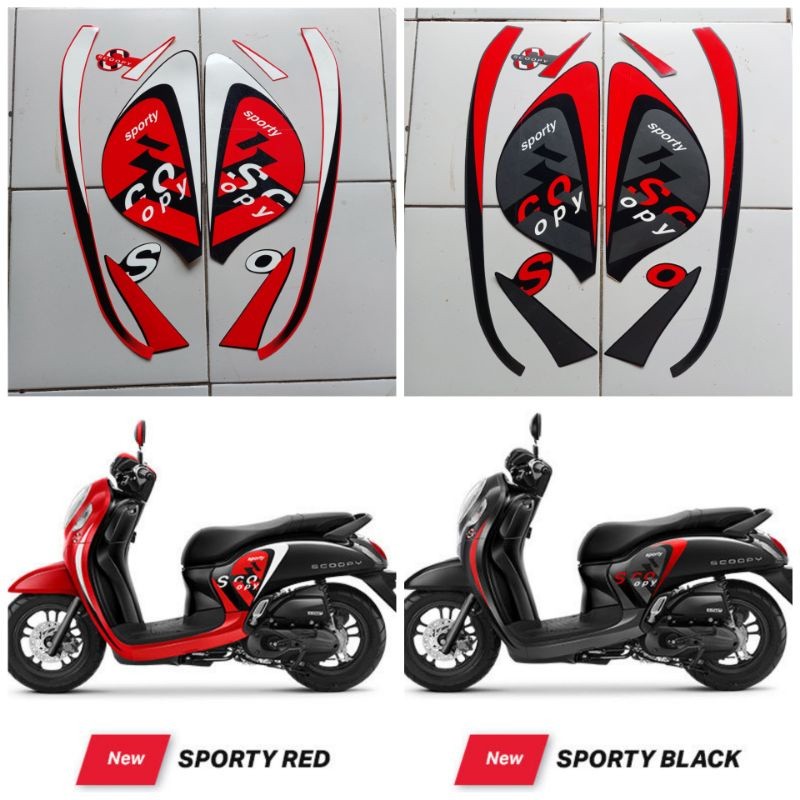 STIKER STRIPING LIS LES POLET BODY MOTOR HONDA NEW SCOOPY 2022