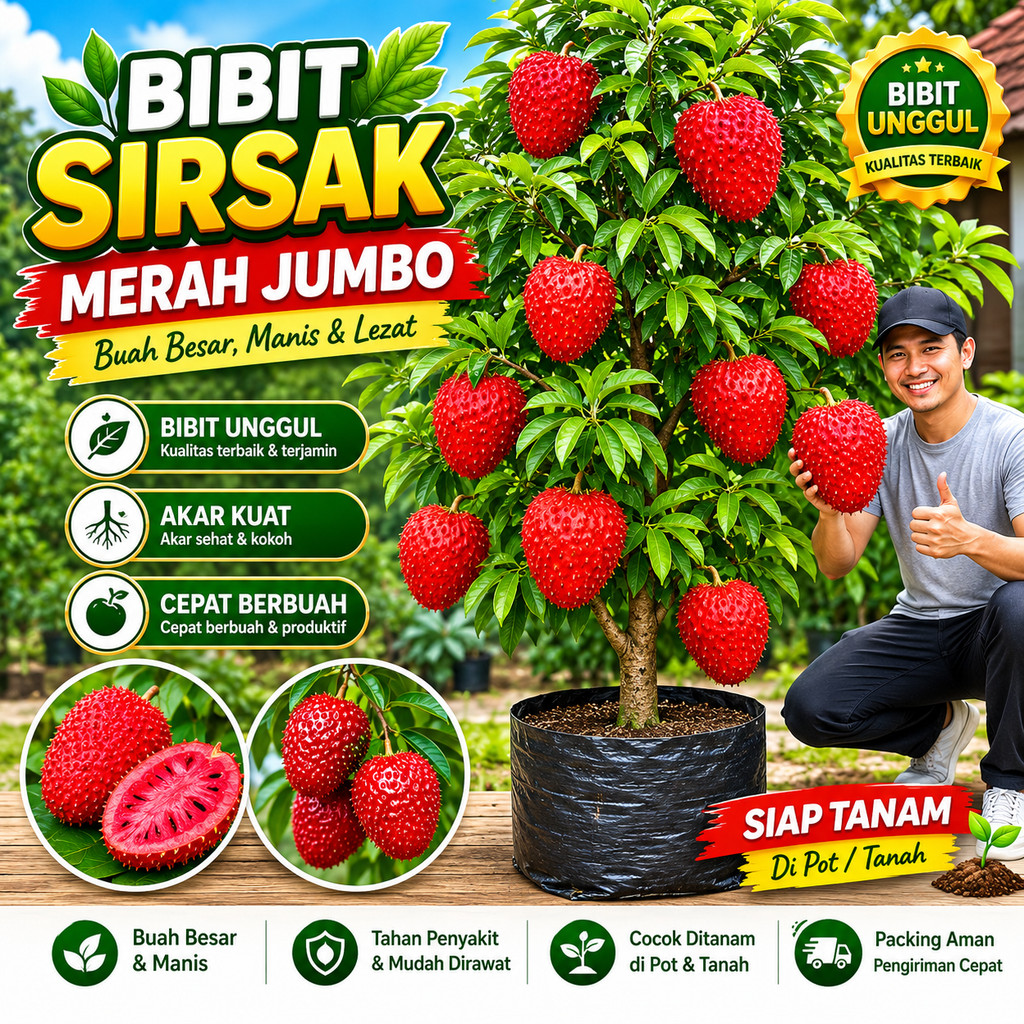 Bibit Sirsak Merah Madu Jumbo (CV Tanaman Pacific)