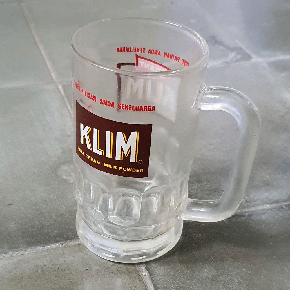 gelas hadiah susu klim bekas second prelove preloved lawas jadul vintage