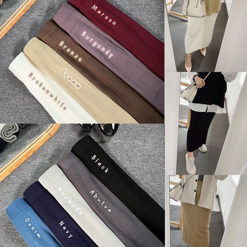 [Viral] Rok Span Rajut Rok Span Polos Rok Span Panjang Rok Panjang Knit Rok Span Knit Rok Span Knit