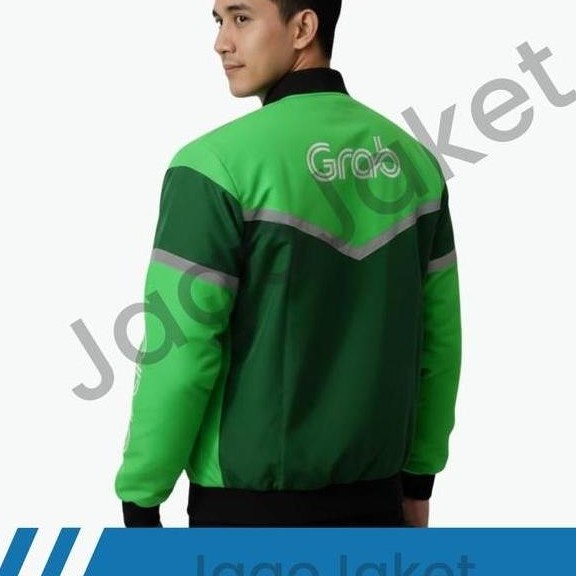 JagoJaket - Jaket Grab Pria Bomber Waterproof | Anti Air | Reflektif | Anti Gerah & Nyaman HS