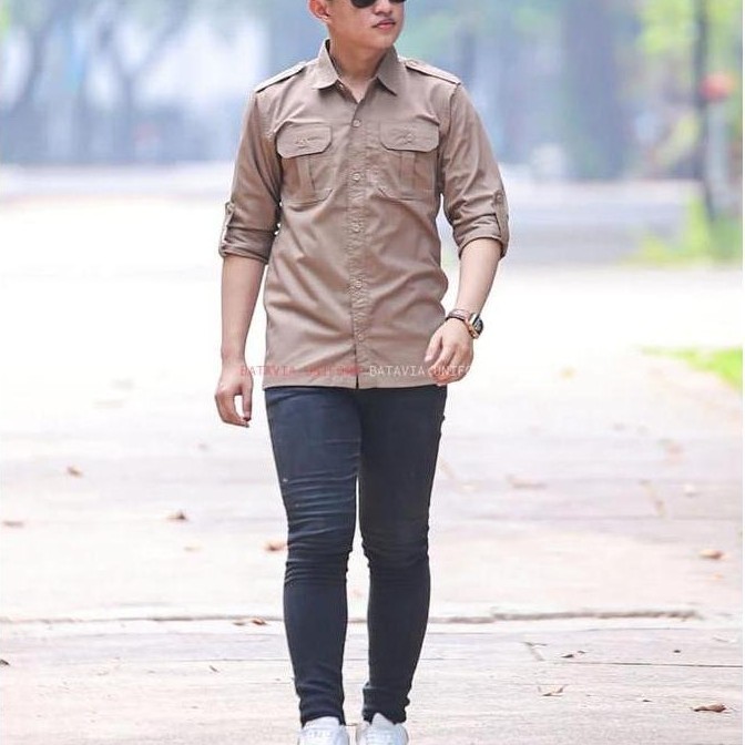 Kemeja PDL Lengan Panjang by Batavia Uniform - Kemeja Kerja Lapangan Tactical Lengan Panjang Pria Wa