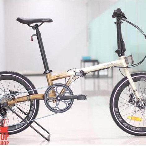 SEPEDA LIPAT ELEMENT CLIP 20 INCH CHROMOLY WARNA BELGIE-DREAMY TOUPE