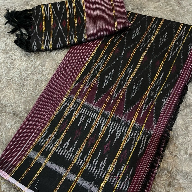 endek seseh bebali tumpal emas motif cepuk