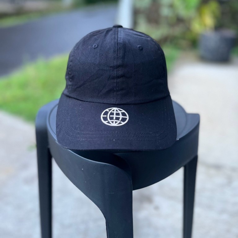 cap lmc bordir logo strap leather hat