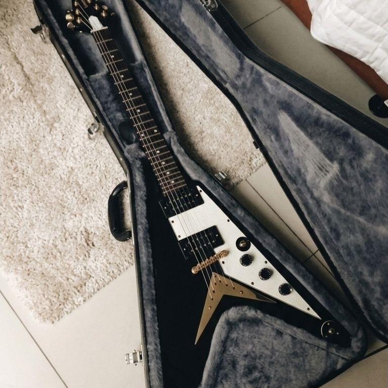 Epiphone Flying V Korina Gold Gibson Upgrade