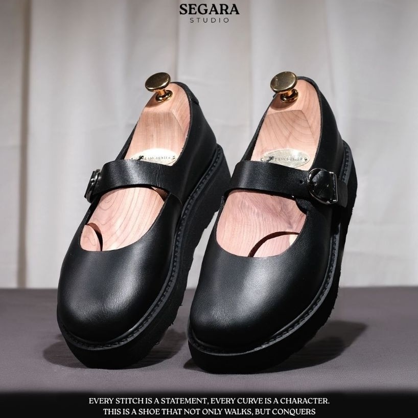 EXODOS57 | Segara Sepatu Kulit Vintage - MJ. Wana Black
