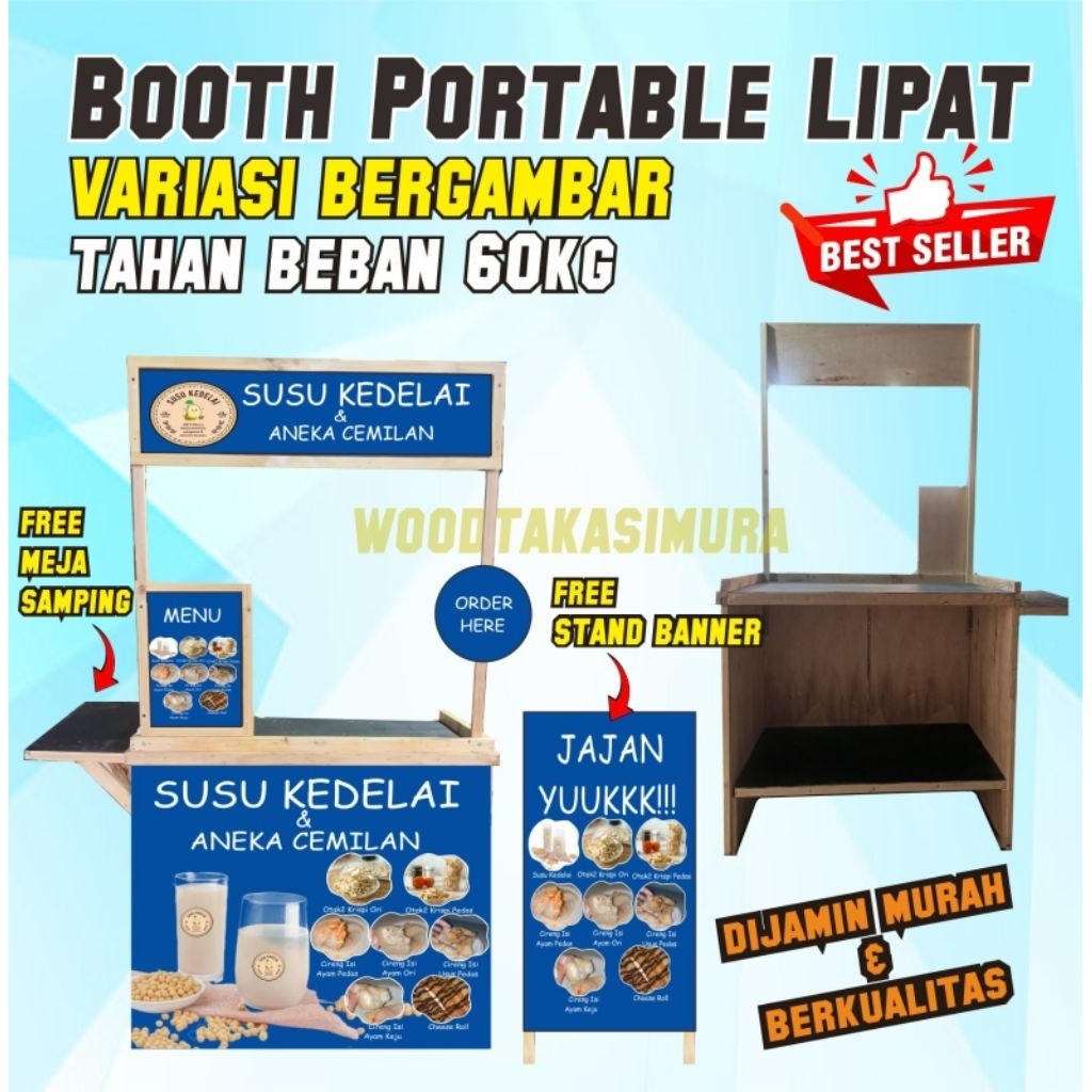 Booth Portable/Booth Lipat/Gerobak Lipat Murah/Booth Lipat