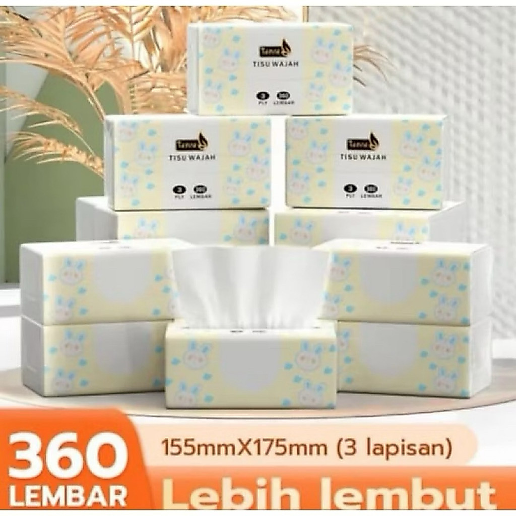 Glisse Tissue Wajah 3ply 360 sheets | Tissue Glisse Lembut Serbaguna | Tissue Murah