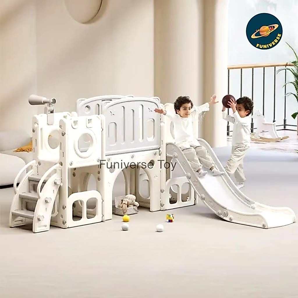 Perosotan Anak | Perosotan Anak Import Double Platform Nick Bear Slide JM - WS726