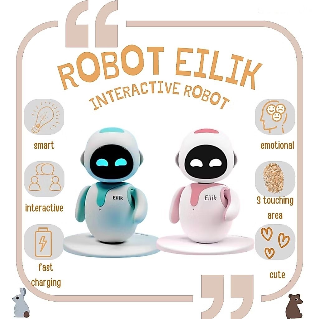 Eilik Robot / Al Robot / Robot Interaktif / Robot Lucu / Emotional Robot / Robot Pintar / Cute Robot