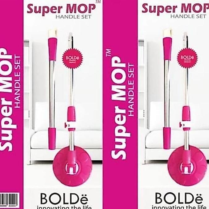 Kinigami- Bolde : Super Mop Handle Set / Gagang Tongkat Kepala Pel Spin Mop