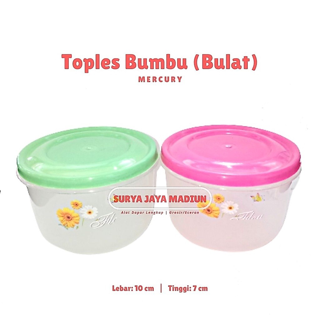 Toples Bumbu Bulat | Toples Plastik Mini