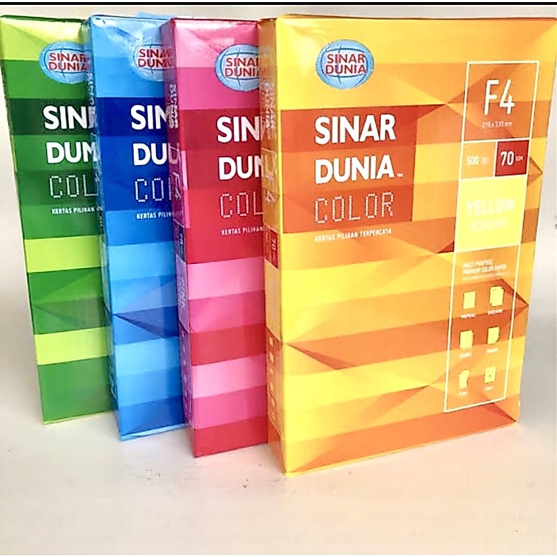 KERTAS HVS WARNA F4 PER 1 RIM