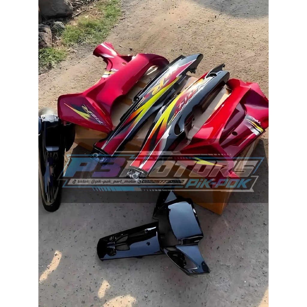 Cover Body Set fiz rF1zr Warna Merah Peket Fullset Body Halus Fizr Yamaha Fiz r F1zr F1z r merah hit