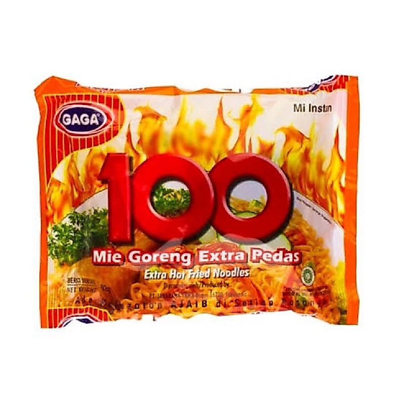 mie gaga 100 goreng pedas mie gaga extra pedas