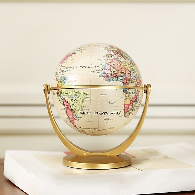 GLOBE PAJANGAN MINIATUR BOLA DUNIA ATLAS ORNAMEN DEKORASI UKURAN KECIL DIAMETER 10,6 CM