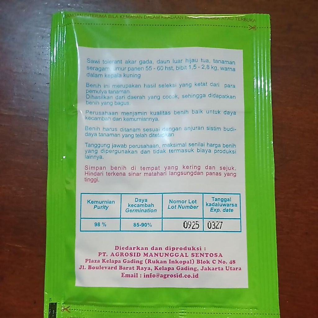 Blumenhaut Benih Bibit Sawi Putih F1 Sikko 140 Isi 20 Ml