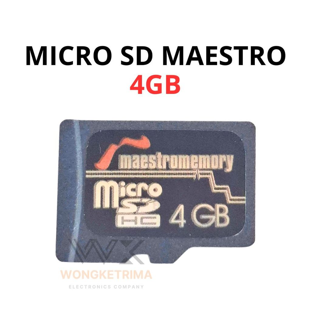 Micro SD Maestro Memory 4GB Kartu Memori HP Kamera CCTV Musik Memory Card Universal