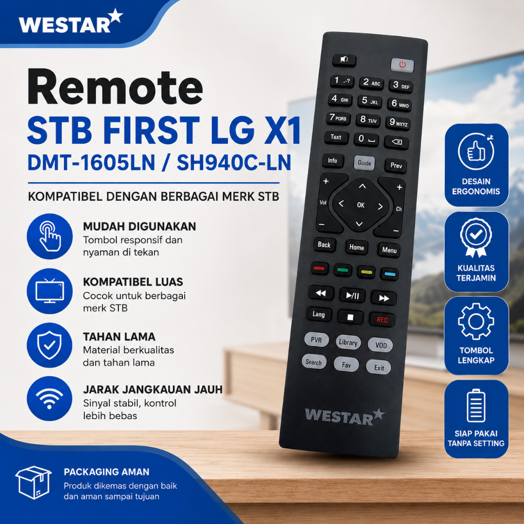 Remote STB FIRST LG X1 DMT-1605LN / SH940C-LN - Remote Receiver LG First