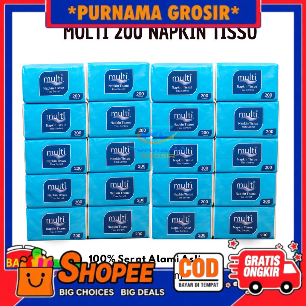 (20 Pack) Tisu Multi Napkin tissue 200 sheet
